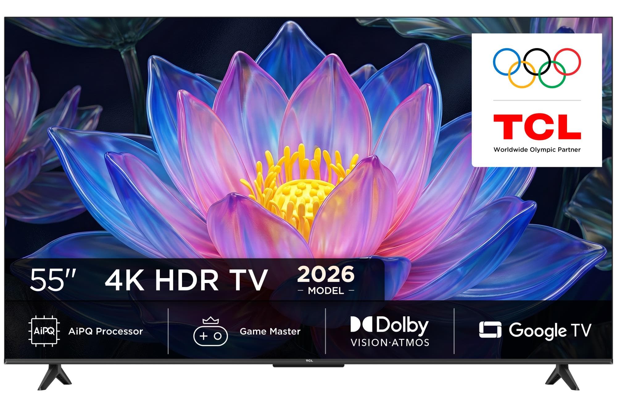 TCL 55P6L 55" 4K QLED Google TV, 3840 x 2160 Smart TV