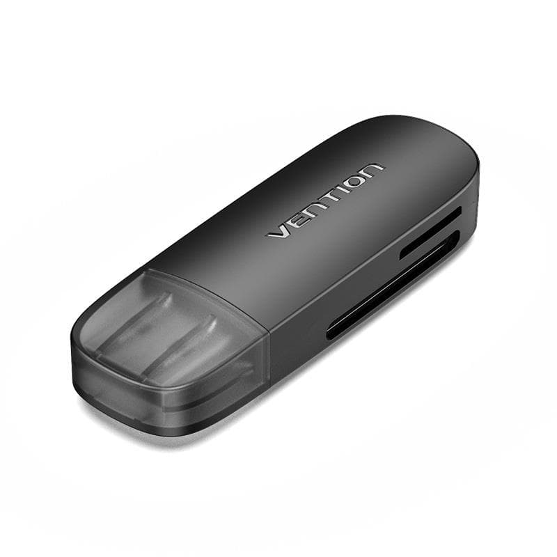 Vention CLEB0 kaardilugeja USB 2.0, SD ja microSD, must