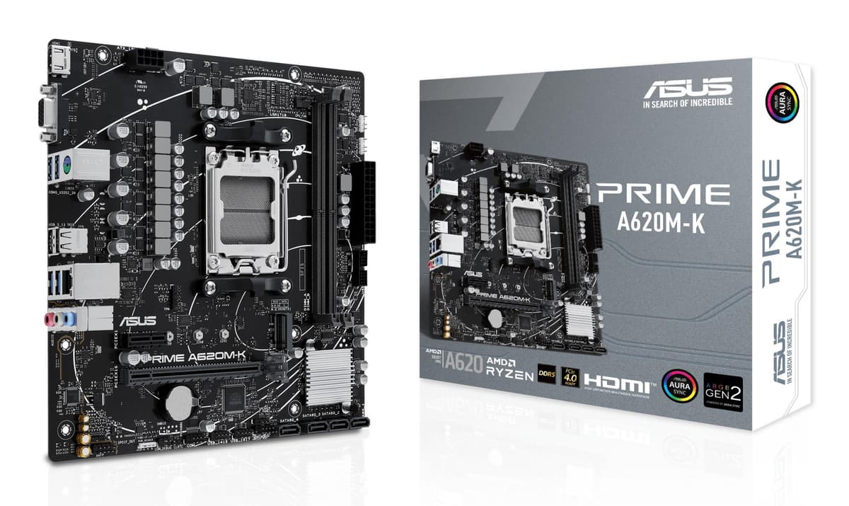 ASUS Prime A620M-K Micro-ATX AMD Motherboard DDR5