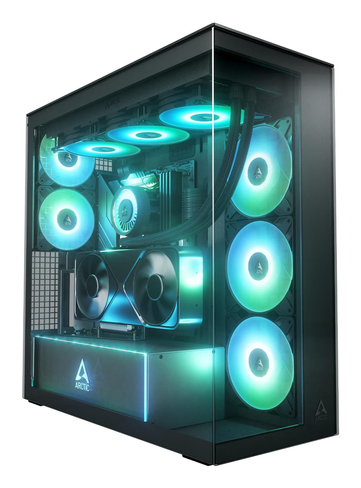 Arctic Xtender VG Mirror Black Midi Tower PC Case (E-ATX)