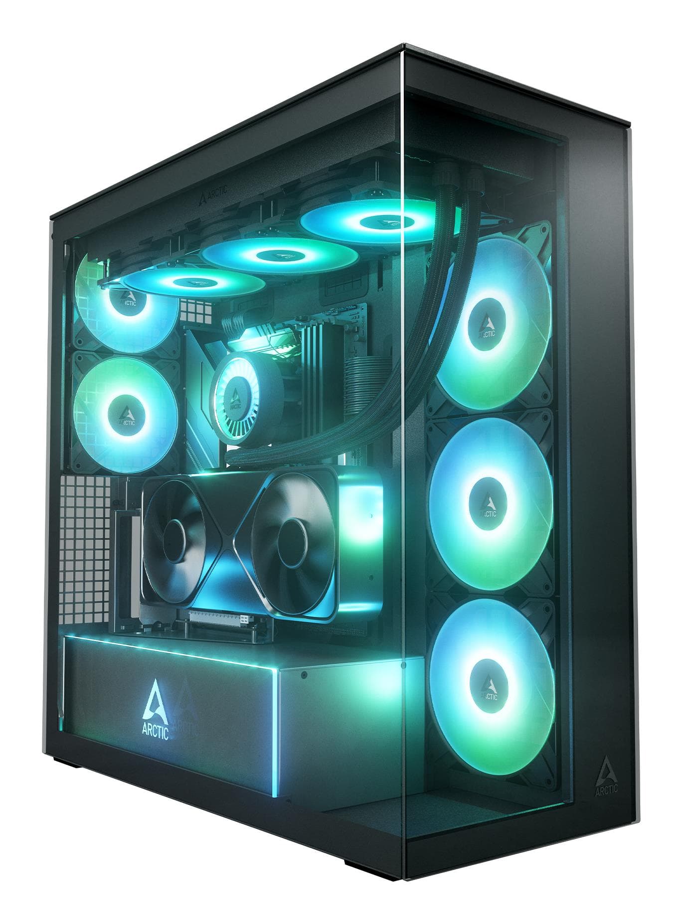 Arctic Xtender VG Mirror Black Midi Tower PC Case (E-ATX)