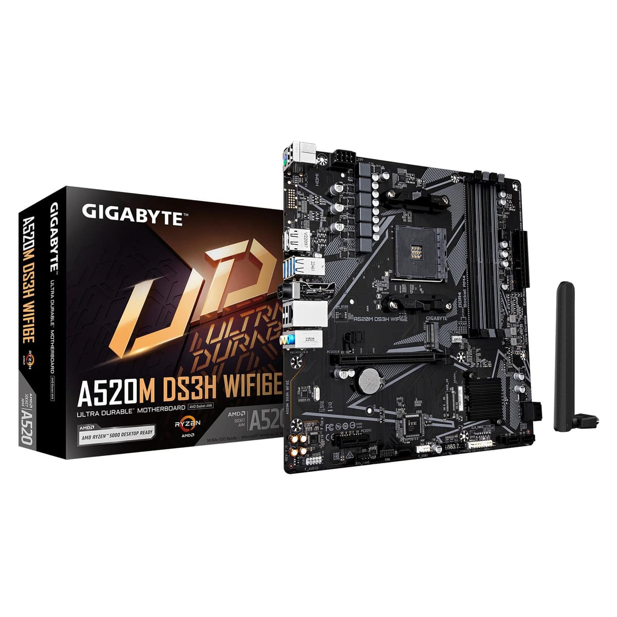 GIGABYTE A520MDS3HWF6E micro ATX AM4 Wi-Fi emaplaat