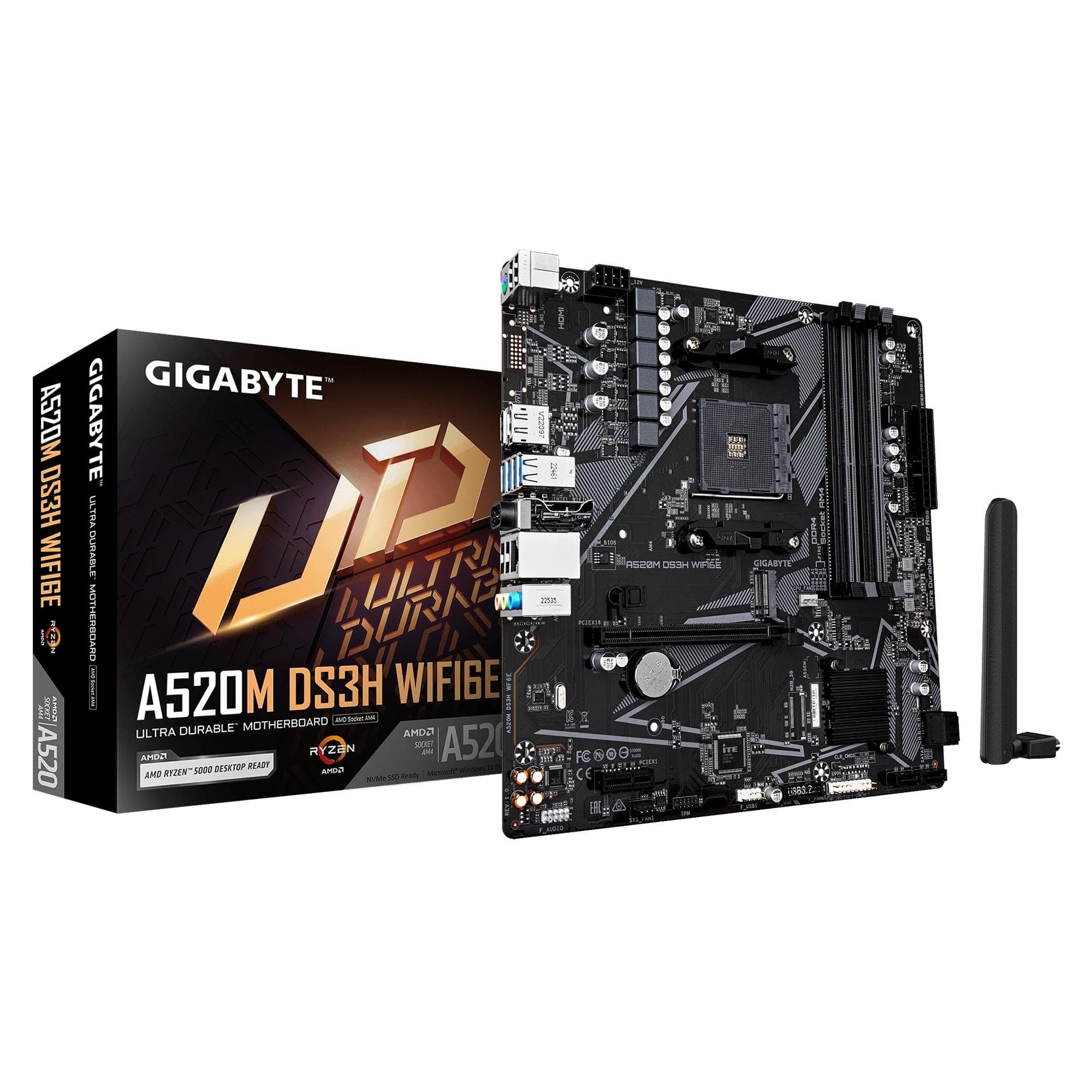 GIGABYTE A520MDS3HWF6E micro ATX AM4 Wi-Fi материнская плата