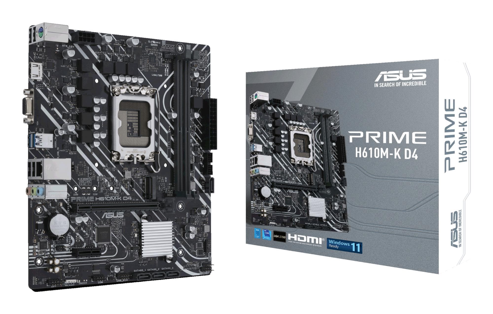 ASUS Prime H610M-KD4 emaplaat LGA1700 DDR4