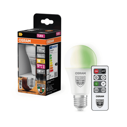 Osram Žalgiris Edition E27 LED Bulb with Remote, 9.5 W, 1055 lm