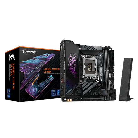 Gigabyte Z890I AORUS ULTRA motherboard, LGA1851, Mini-ITX, DDR5
