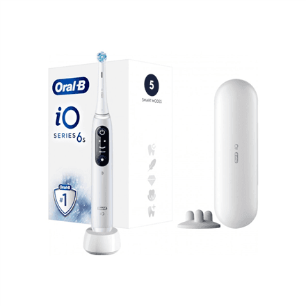 Oral-B iO6 Rechargeable Electric Toothbrush, 5 Modes, White