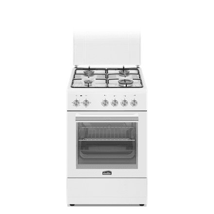 Simfer | Cooker | 4403SERBB | Hob type Gas | Oven type Electric | White | Width 50 cm | Depth 55 cm | Electronic ignition | Energy efficiency class A | 48 L