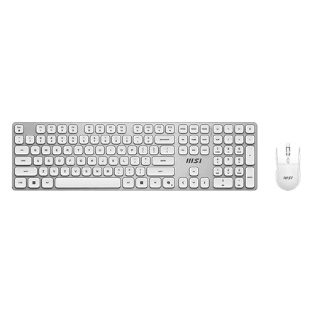 MSI FORGE K210 WIRELESS COMBO WHITE US - juhtmevaba klaviatuur ja hiir