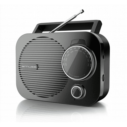 Muse M-050 R kaasaskantav raadio AUX-sisendiga, must