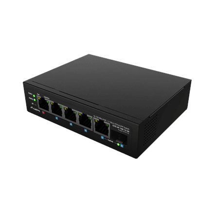 Lanberg ILFE-4P-1GE-1S-90 PoE switch DIN