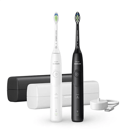 Philips HX7119/02 Sonicare Series 5500 | Electric Toothbrush, Duo pack | Rechargeable | For adults | Number of brush heads included 2 | Number of teeth brushing modes 2 | White/Black