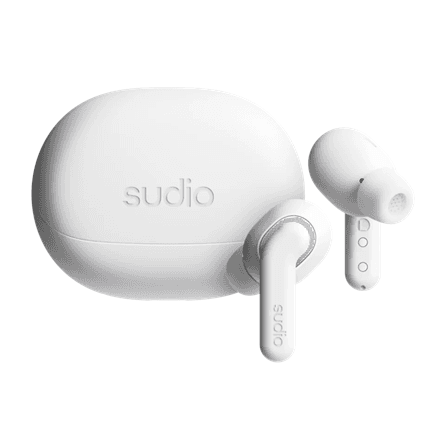 Sudio Earbuds | E4 Pro | Bluetooth | In-ear | Microphone | Cloud White | Noise canceling | Noise reduction | Wireless