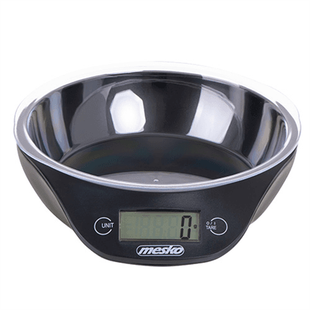 Mesko MS 3164 kitchen scale with bowl, 5 kg, 1 g graduation, black