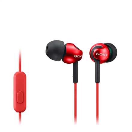 Sony MDR-EX110AP in-ear kõrvaklapid, punased
