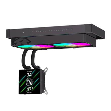 Gamemax Glacier 240 LCD vedelikjahuti ekraaniga 240 mm, must