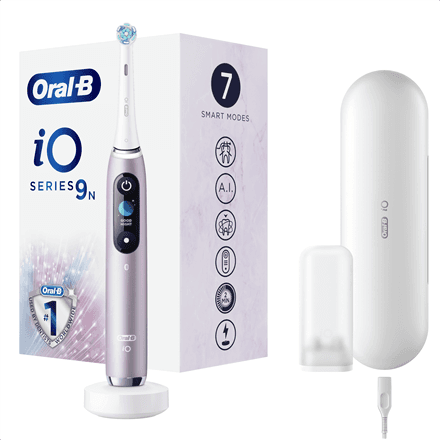 Oral-B iO9 Series 9 Rechargeable Electric Toothbrush, Rose Quartz