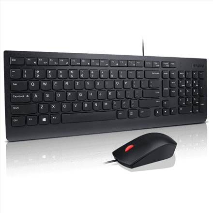 Lenovo Essential klaviatuur ja hiir komplekt, juhtmega, must