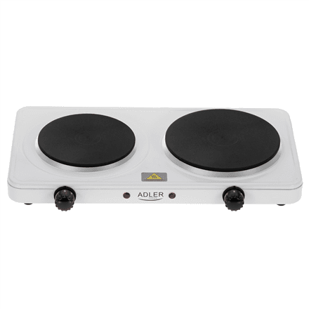 Adler Hot Plate | AD 6520 | Number of burners/cooking zones 2 | Electric | White
