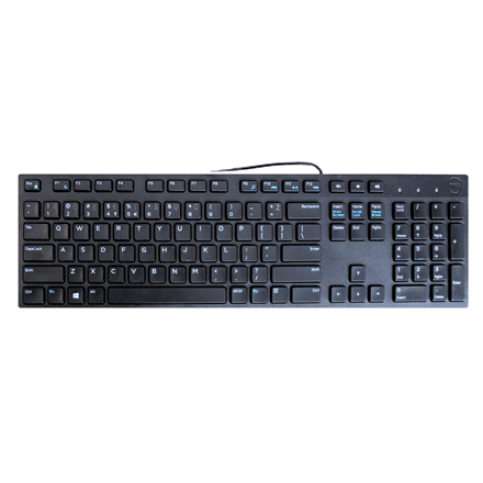 Dell KB216 must klaviatuur, USB-C, must värv