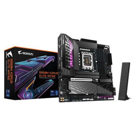 Gigabyte B860M AORUS ELITE WIFI6E motherboard, LGA1851, DDR5