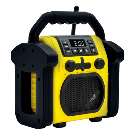 Adler AD 1911 ehitusraadio Bluetoothi ja AUX-sisendiga, must-kollane