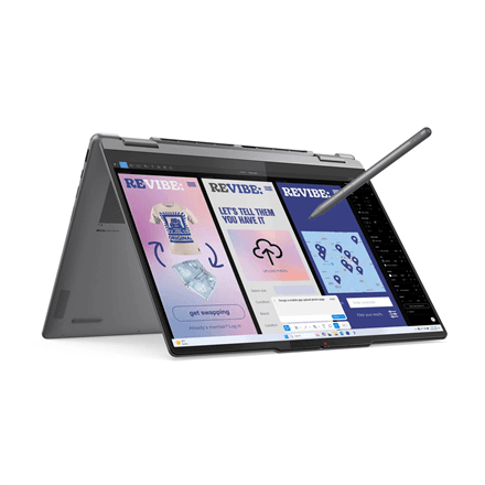 Lenovo- Yoga 7 2-in-1 14ILL10 Intel | Luna Grey | 14 " | OLED | Touchscreen | WUXGA | 1920 x 1200 pixels | Intel Core Ultra 7 | 256V | 16 GB | Soldered LPDDR5X | Solid-state drive capacity 512 GB | Intel Arc Graphics 140V | Windows 11 Home | 802.11be | Bluetooth version 5.4 | Keyboard language English | Keyboard backlit | Warranty 24 month(s) | Battery warranty 12 month(s)