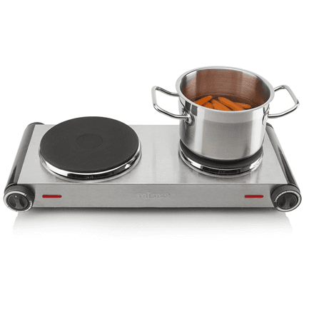Tristar | Free standing table hob | KP-6248 | Number of burners/cooking zones 2 | Electric | Stainless Steel/Black