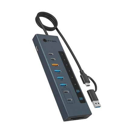 Raidsonic Icy Box USB Hub 11-in-1 USB-C Hub USB 3.2 Gen 2 PD | IB-HUB1742CR-C2PD