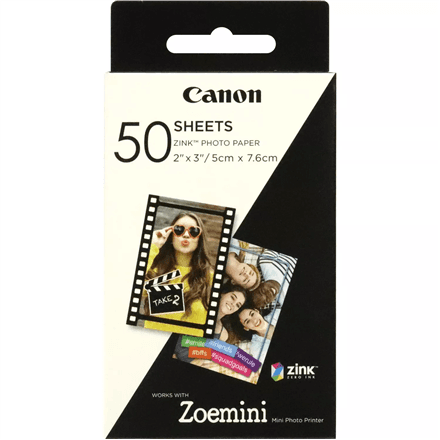 Canon ZP-2030 фотобумага 5x7.6см 50 листов белая