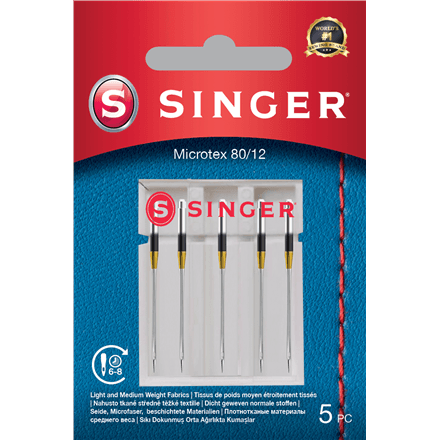 Singer Microtex nõelad 80/12, 5 tk