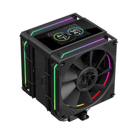 Gamemax Sigma 620 LCD CPU air cooler with display, black
