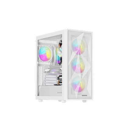 Genesis Diaxid 605 ARGB White Midi Tower Gaming PC Case