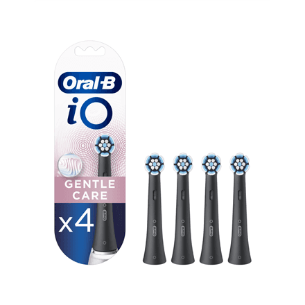 Oral-B iO Gentle Care replacement heads, 4-pack, black