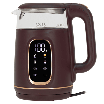 Adler AD 1305 veekeetja LED-ekraaniga, 1,7 l, 2200 W, 5 temperatuuri