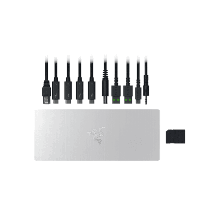 Razer Thunderbolt 5 Dock with RGB lighting, M.2 slot, Mercury