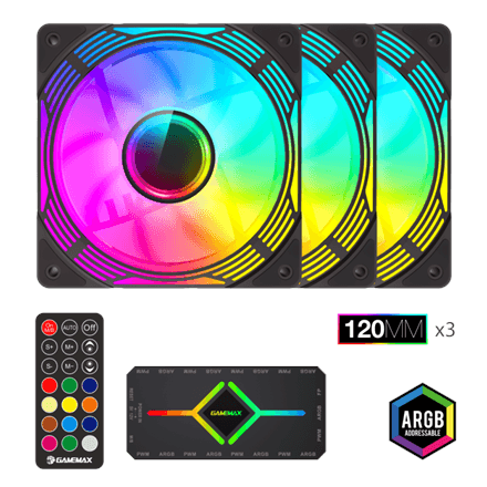 Gamemax KF300 korpuse ventilaator, must