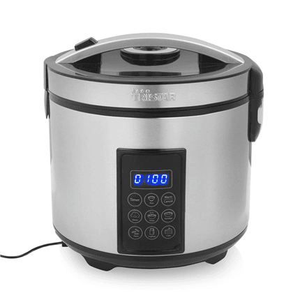 Tristar | Digital Rice and Steam Cooker | RK-6138 | 900 W | 2.2 L | Number of programs 7 | Grey
