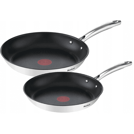 TEFAL | Pan set | Duetto+ G732S255 | Frying | Diameter 24/28 cm | Halogen, induction, ceramic glass, gas, electric | Suitable for induction hob | Black | Fixed handle