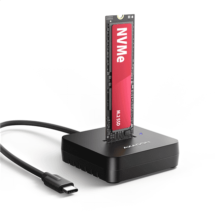 AXAGON ADSA-M2C11L dock for M.2 NVMe SSD, USB-C 10 Gbps