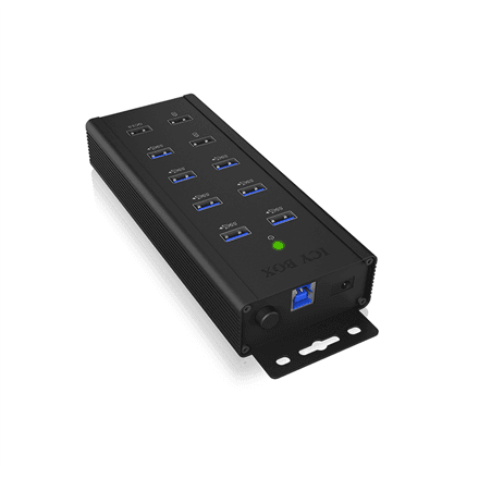 ICY BOX IB-HUB1703-QC3 — промышленный USB-хаб, 7 портов, QC 3.0