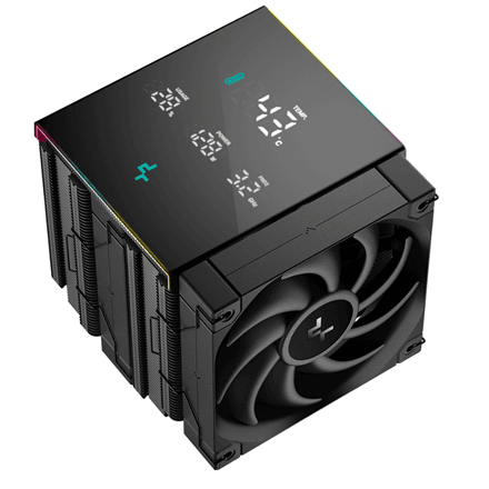 Deepcool AK620 Digital Pro CPU air cooler with display, black