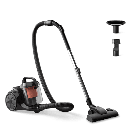 Philips | Vacuum cleaner | XB1142/10 1000 series | Bagless | Power 800 W | Dust capacity 1.3 L | Rich black/Coral moody