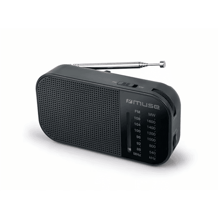 Muse M-025 R kompaktne FM/MW raadio kõrvaklapipesaga, must