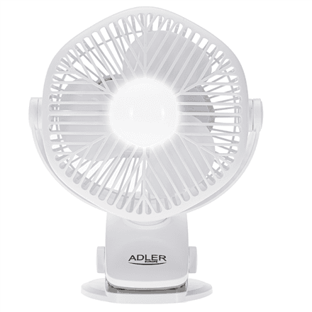 Adler AD 7335 akuga klambriga ventilaator, pöörlemine 360°, 3 kiirust