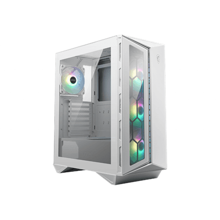 MSI MPG Gungnir 110R arvutikorpus, neli ventilaatorit, valge