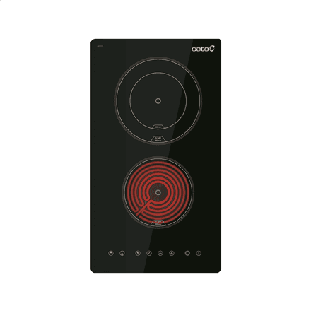 CATA TD 3002 BK Vitroceramic Hob 2 Burners Touch Control