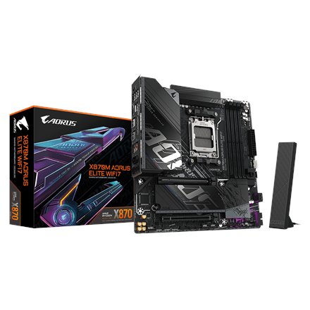 Материнская плата Gigabyte X870M Aorus Elite WiFi7, AM5, DDR5, M.2