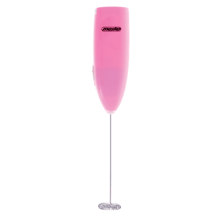 Mesko MS 4493p — вспениватель молока на батарейках, венчик из стали, розовый
