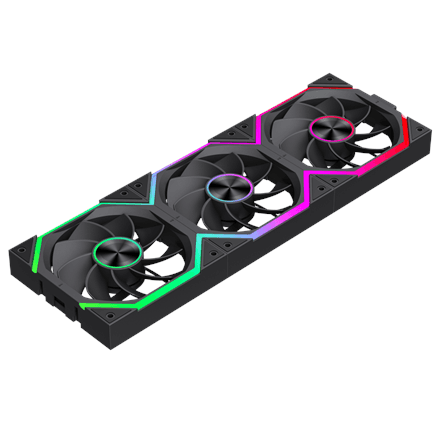 Gamemax FN12A-N2 WL-R korpuse ventilaator 120 mm, must